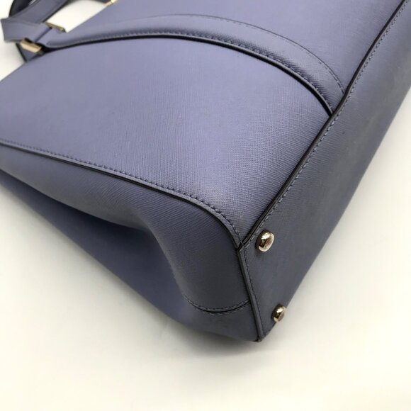 Kate Spade Light Blue Saffiano Leather Leila Triple Compartment Tote Bag - Picture 6 of 10